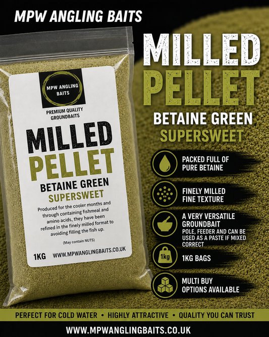 MPW XXX BETAINE GREEN MILLED PELLET GROUNDBAIT 1KG