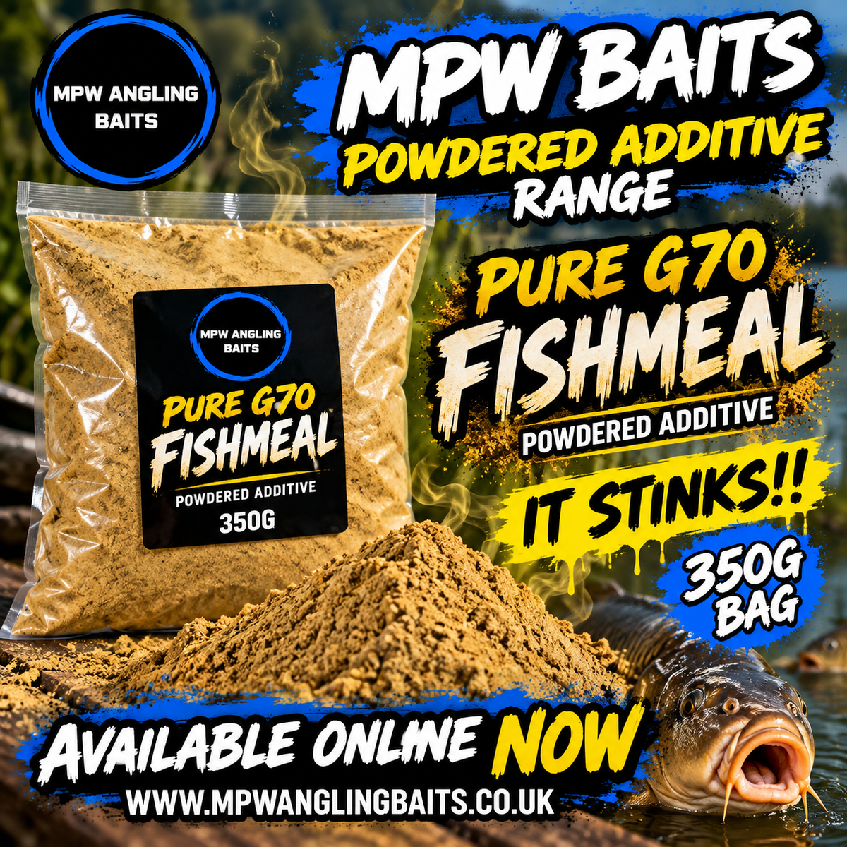MPW PURE G70 FISHMEAL POWDER 350G