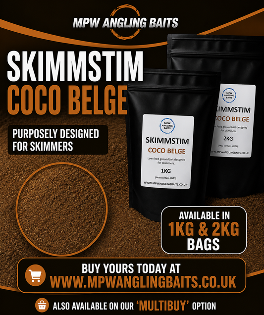 MPW SKIMMSTIM SUPREME COCO BELGE' GROUNDBAIT 1KG OR 2KG OPTIONS