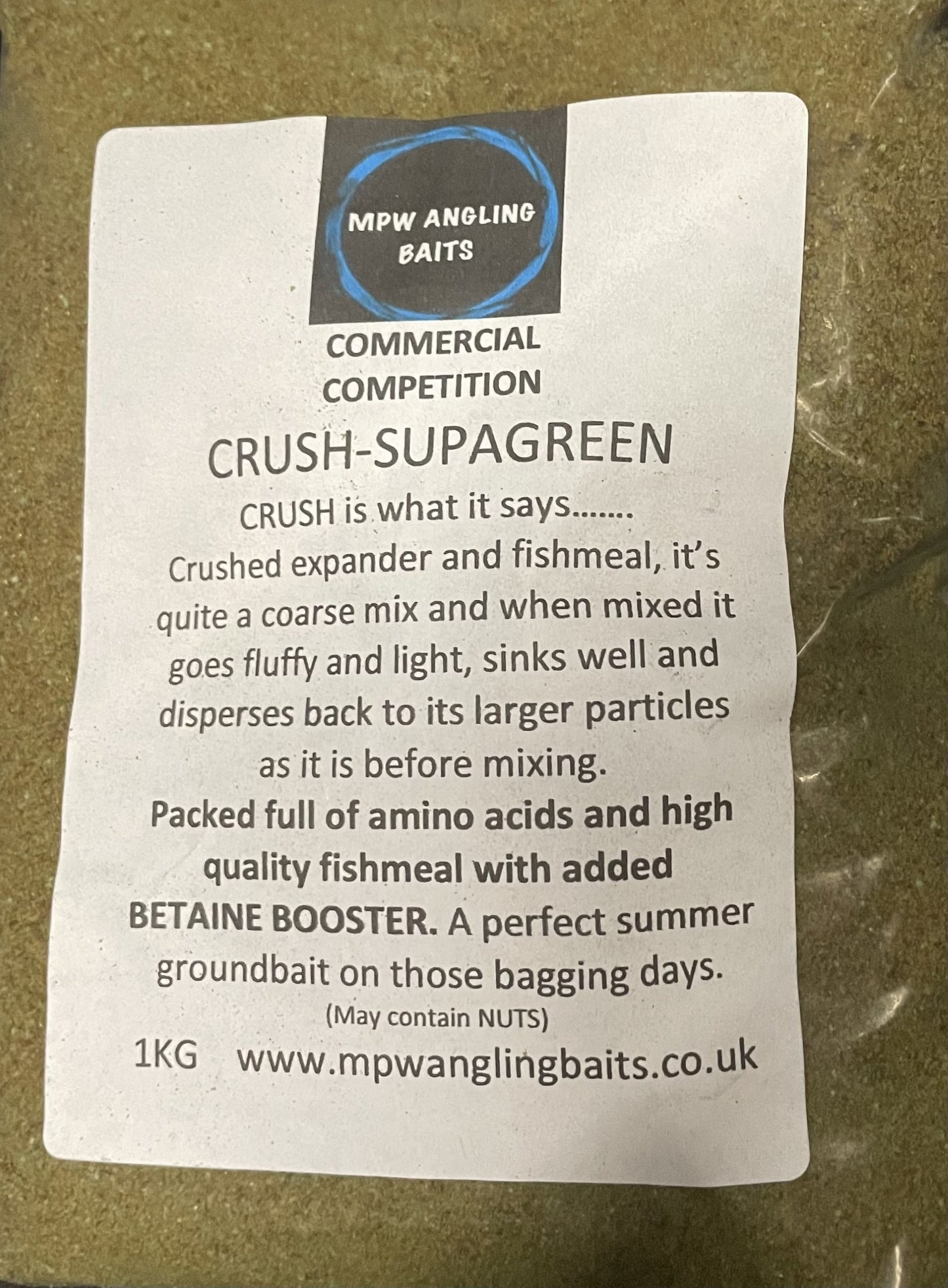 MPW CRUSHED EXPANDER SUPAGREEN BETAINE GROUNDBAIT 1KG